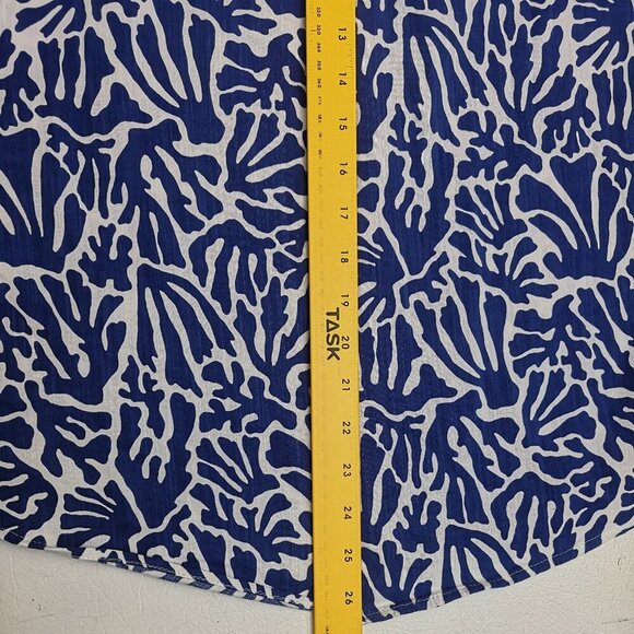 H&M Ladies Size Small Blue & White Pattern Made in India V-neck Blouse - Picture 10 of 10
